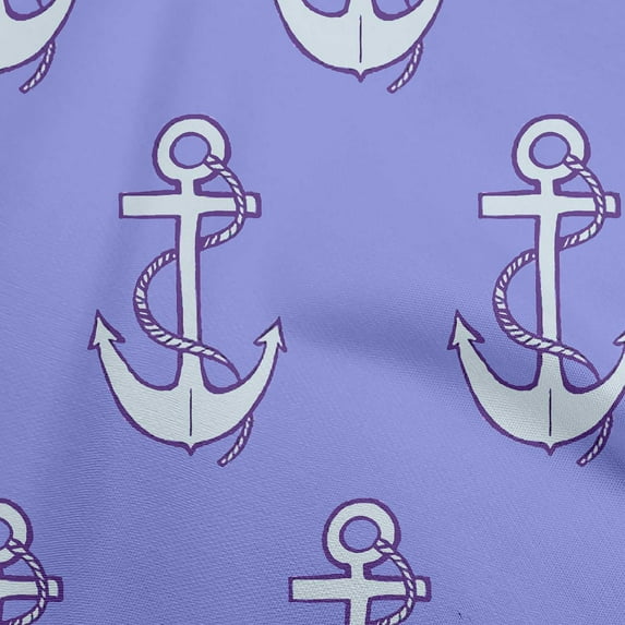 oneOone Cotton Jersey Bluish Violet Fabric Nautical Sewing Material Print Fabric By The Yard 58 Inch Wide