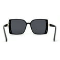 thumbnail image 4 of Womens Luxury Rhinestone Jewel Trim Rectangular Butterfly Sunglasses Black Gold Black, 4 of 4