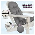 thumbnail image 4 of Alieon Adirondack Cushion Rocking Chair Cushions High Back Adirondack Chair Cushion with Ties Patio Cushions for Outdoor Furniture (1 Pack, Grey), 4 of 7