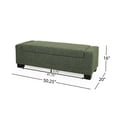 thumbnail image 3 of Noble House Betts Betts Modern Upholstered Storage Ottoman Black Green, 3 of 9