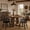 Vintage color, variant on 43" Round Dining Table with Storage Shelf & Wooden Pedestal – Farmhouse Circle Table for 4-6, Space-Saving Kitchen Table for Living Room, Apartment, Table Only