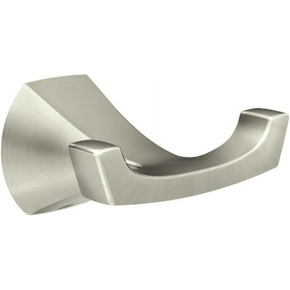 Moen My8703bn Lindor Spot Resist Double Robe Hook, Brushed Nickel