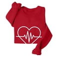 thumbnail image 4 of Valentine Sweatshirts for Women Love Heart Crewneck Casual Pullover Long Sleeve Comfy Spring Clothes Watermelon Red XL, 4 of 8