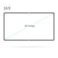 thumbnail image 1 of 60 Inches Projector Screen Widescreen 16:9 Portable Projection Screen -Crease Foldable Indoor Outdoor Projector Movies Screen For Home Office, 1 of 7