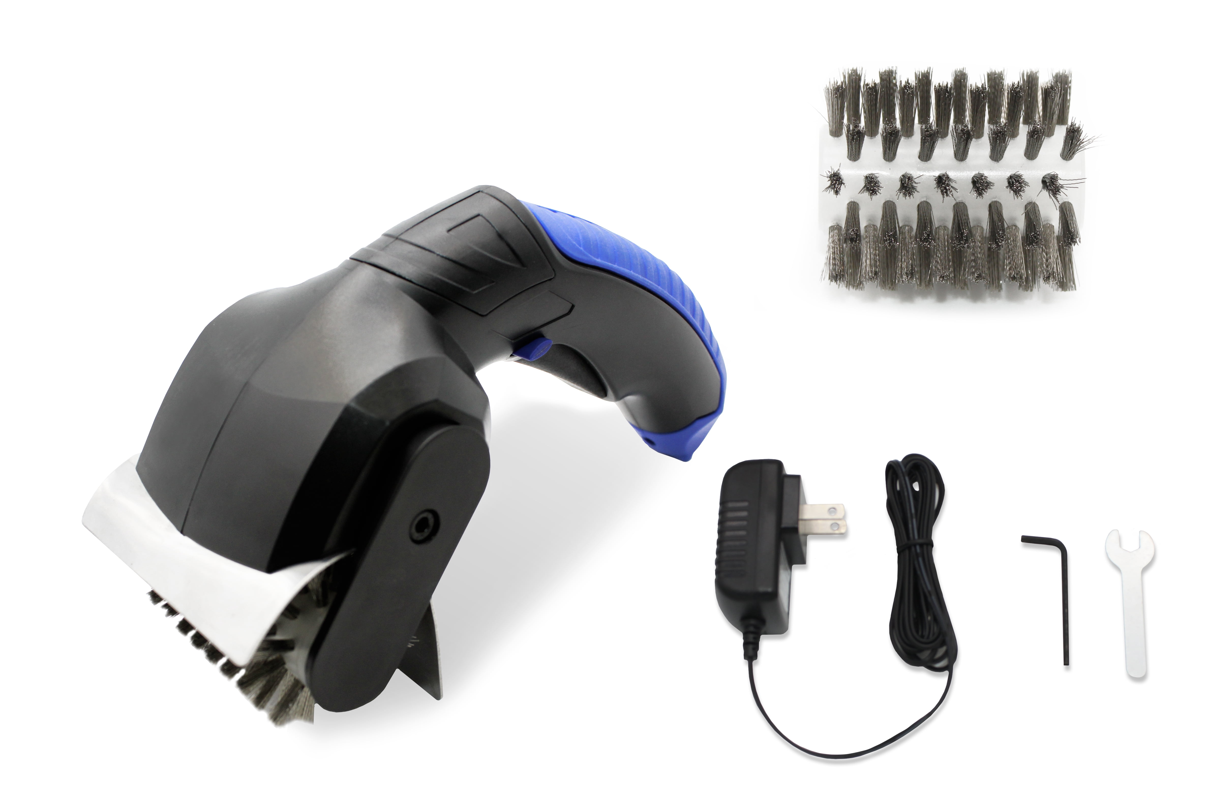 Flame King Cordless Electric Grill Cleaning Brush, Stainless Steel Bristles, Bbq Grill Cleaner