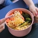 thumbnail image 4 of pstuiky Tazón de ramen de fibra de seis piezas, fideos ramen para dormitorio universitario, 4 of 9