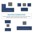 thumbnail image 6 of YODOLLA 5 Piece Patio Furniture Set On Sale in Navy Cushion& Black PE Rattan Outdoor Sectional Sofa Couch Patio Conversation Set with Table, 6 of 8