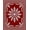 Red, Pattern 2, variant on ODIKA 4'x6' Machine Washable Non-Slip Area Rug, Laurel Motif with Interlocking Vine Details High Traffic Rug, Burgundy, 604418