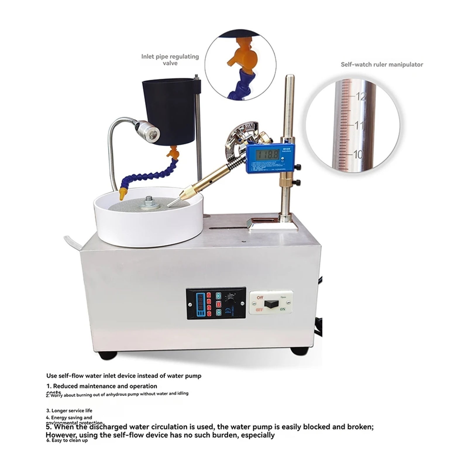 Digital Display Grinding Machine, Jewelry Jade Face Ring Grinding Machine, Speed Grinding And Polishing Machine ,Powerhouse Performance