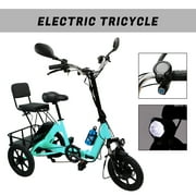 3 Wheel Electric Motorized Folding Tricycle E-Bike 48V 350W 10.4AH