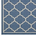 thumbnail image 4 of Modway Avena Moroccan Quatrefoil Trellis 9x12 Indoor and Outdoor Area Rug in Blue and Beige, 4 of 5