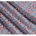 thumbnail image 3 of Soimoi Grey Cotton Voile Fabric Heart,Santa & Baubles Christmas Printed Fabric 1 Yard 56 Inch Wide, 3 of 7