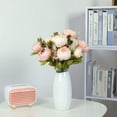 thumbnail image 5 of Artificial Peony Silk Flowers Bouquet for Wedding Home Garden Decoration(Dark Red+Pink), 5 of 5