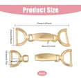 thumbnail image 2 of Alloy Scarf Ring Buckles Double D-Ring & Ring Snaffle Bit for Scarf Belts Light golden 73x25x8mm Inner Diameter: 18.5x9mm, 2 of 7