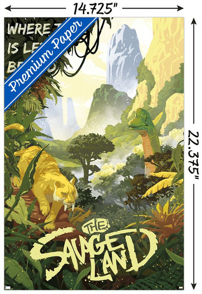 Marvel: Hero Lands - The Savage Land Wall Poster, 14.725" x 22.375"