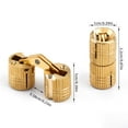 thumbnail image 2 of Under $2 Cabinet Furniture Hinge, Gold Brass Barrel Hinges, One Way Copper Concealed Barrel Hinge, 8Mm Brass Cabinet Furniture Hinge for Diy Doors Jewelry Box, by Goohae, 2 of 8