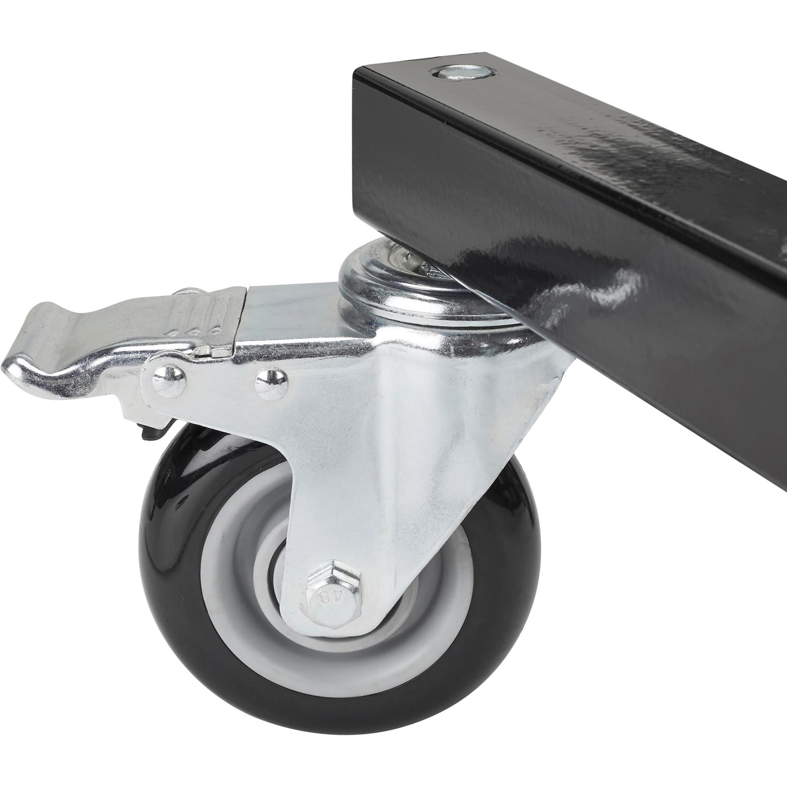 Speedway Motors Adjustable Sprint/Midget Car Chassis Stands: Portable, Sturdy, Locking Rubber Casters, Non-Slip Rubber Mounts, Adjustable Height (16-20 Inches), Sold in Pairs