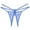 Blue, variant on XFLWAM Lace G-String Thong for Women Low Waist Sexy Underwear Comfort T-back Thongs Panties Black