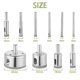 thumbnail image 2 of 10pcs Diamond Hole Saw Drill Bit Set 3-50mm(3/4/5/6/8/10/12/18/20/22/25/50mm), 2 of 5