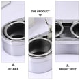 thumbnail image 1 of Auto Drink Bottle Holder for Car Use 2Pcs Silver ABS Durable, 1 of 4