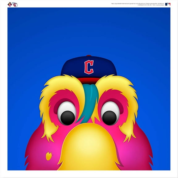 Slider Cleveland Guardians 12'' x 12'' Minimalist Mascot Poster Print