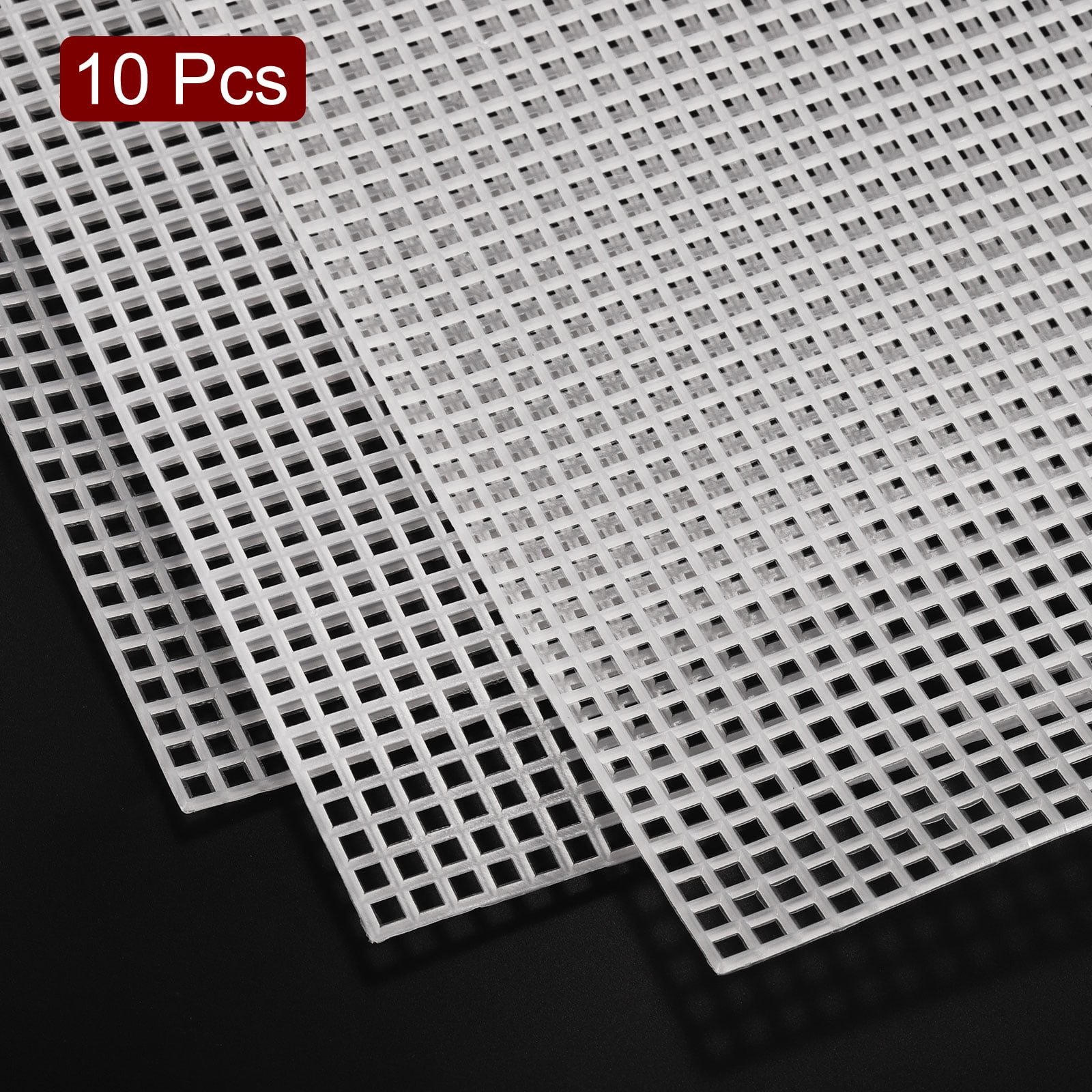 Plastic Mesh Canvas Sheets Blank Canvas White for Embroidery Needlepoint, Knit Crochet Yarn Crafting, 11.81"x11.81"