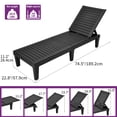 thumbnail image 7 of Dextrus 2 Pcs Multi-Functional Patio Loungers Easy Assembly & Lightweight, Adjustable Outdoor Lounge Chairs, Chaise Outdoor Lounge Chairs, Black, 7 of 7