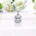 thumbnail image 3 of Diamond Pendant Necklace For Women | 4 Carat IGI Certified Cushion Shape Lab Grown Diamond | Allure Bezel Lab Diamond Pendant Necklace In 18K White Gold | FG-VS1-VS2 Quality Friendly Diamonds, 3 of 4