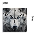 thumbnail image 2 of 10 Inch Wall Clock Battery Operated Silent Clock Decorative for Office, Kitchen, Outdoor, Living RoomWolf Picture, 2 of 4