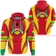 thumbnail image 2 of Sudadera con capucha informal con estampado de la bandera de Guinea-Bissau, país africano, ropa de calle para vacaciones, chándal, 2 of 5