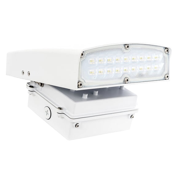 Westgate Lighting White LED Adjustable Cutoff Wall Pack Outdoor Series – High Lumen – Waterproof IP54 – UL Listed DLC Approved – 120-277V – 7 Year Warranty (20W, 5000K)