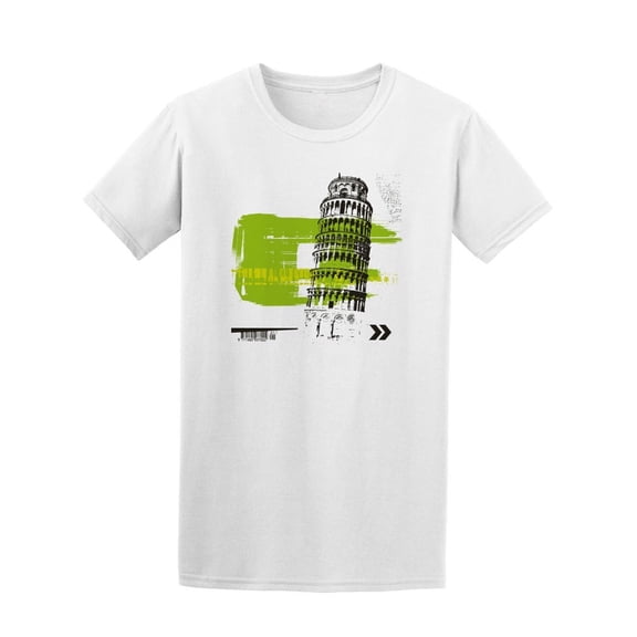 Cool Grunge Pisa Tower Italy Tee Men's -Image by Shutterstock