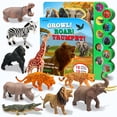 thumbnail image 1 of Juego de figuras de animales de safari de Igratens con libro de sonido de más de 3 años, 1 of 7