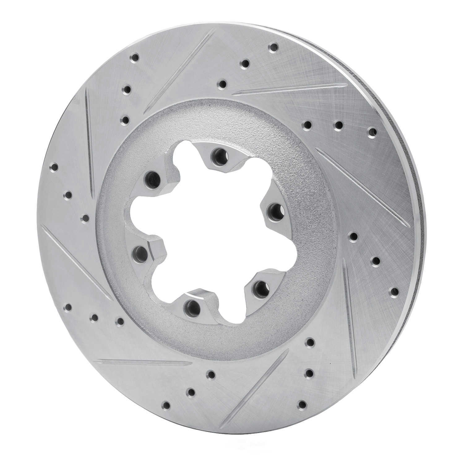 Dynamic Friction Company 631-48057L DFC Brake Rotor - Drilled And Slotted - Silver