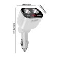 thumbnail image 3 of USB C Car Charger Adapter with Type-C Cable, Fast Charge Cigarette Lighter Splitter 2-Socket, Dual Car Cigarette Lighter Adapter with LED Voltmeter, 12V/24V Splitter for Car GPS Dash Cam Phone, 3 of 6