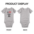 thumbnail image 3 of I Heart Kishu Ken Dog Funny Cute Baby One-pieces (Gray, 0-3 Months), 3 of 5
