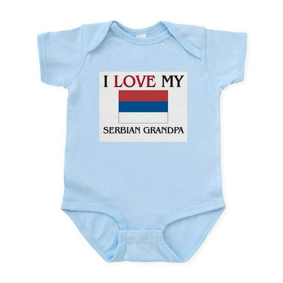 CafePress - I Love My Serbian Grandpa Infant Bodysuit - Baby Light Bodysuit, Size Newborn - 24 Months