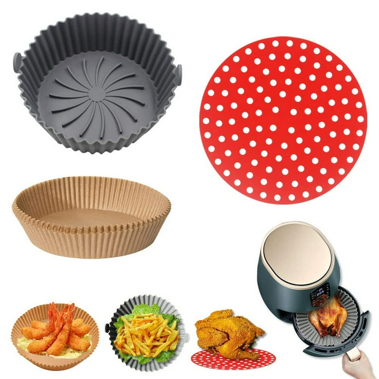 3in1 Air Fryer Baking Accessories Set - Reusable Silicone Pot for Air Fryer,  Microwave, Oven 