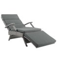 thumbnail image 1 of Modway Envisage Patio Wicker Rattan Lounge Chair in Light Gray and Charcoal, 1 of 10