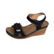 thumbnail image 1 of Sandalias de Cuña de las Mujeres Casuales de Moda Primavera Verano Versátil Tacón de Playa de Pie Abierto Grueso-Soldado con Correa de Tobillo Sandalias, 1 of 8