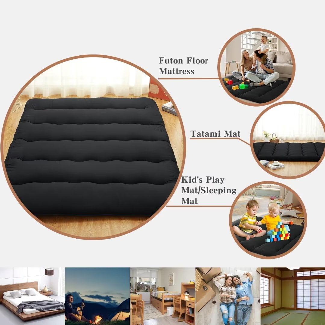 VELBAY Japanese Futon Mattress Floor Mattress, Japanese Futon Floor Mattress, Sleeping Mattress for Floor, Tatami Mat