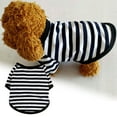 Puppy Clothes for Small Dogs Boy Pet Clothes Dogstriped Round Neck T