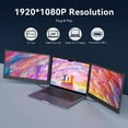 thumbnail image 3 of APILDELLA 14 Triple Monitor Portátil para Laptop, Extensor de visualización Triple para Laptop FHD 1080P USB C HDMI, Expandedor de Pantalla Plug-Play para Mac/Windows para portátils 13-17.3, 3 of 5