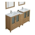 thumbnail image 5 of Vanity Art 72" Double Sink Freestanding Bathroom Vanity Set with Ceramic Top and Mirror, 5 of 9