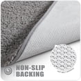 thumbnail image 3 of Softlife Absorbent Bathroom Rugs Microfiber Non Slip Bath Mat for Bathroom Soft Shaggy Rug,54"x24",Gray, 3 of 6