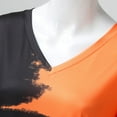 thumbnail image 6 of Outfmvch t shirts for women Short Sleeve T Shirt Colorblock Fashion womens tops shirts for women Orange, 6 of 8