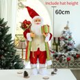thumbnail image 3 of Adornos navideños grandes de Papá Noel de 60 cm para el hogar, feliz año nuevo 2023, muñeco de Papá Noel, decoraciones para ventanas, regalo para el hogar, 3 of 5