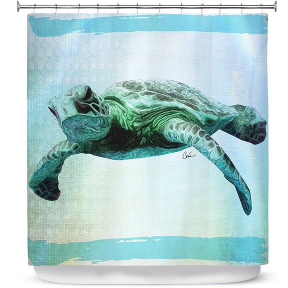 Shower Curtains 70" x 84" from DiaNoche Designs by Corina Bakke - Sea Turtle 7