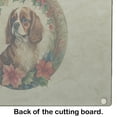 thumbnail image 3 of Cavalier Spaniel Christmas Flowers Glass Cutting Board 12 in x 15 in, 3 of 5