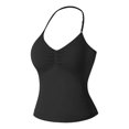 thumbnail image 6 of Gym Tank Tops Woman, Audhol Womens Strappy Top Halter Sports Bra Sleeveless Gym Yoga Workout Tank Tops Compression Gym Fitness Halter Workout Tops for Women Black L, 6 of 6